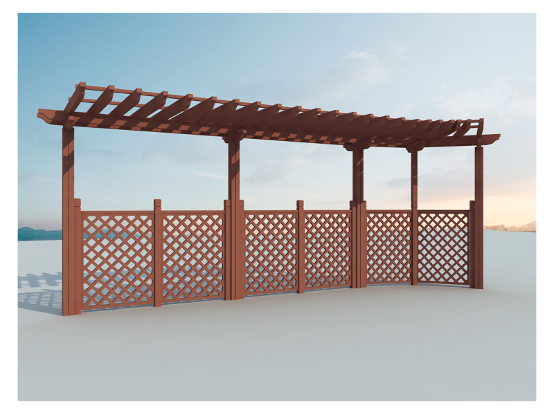 防腐木花架屏風(fēng)